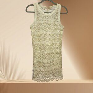 LOFT Cream Lace Shift Dress | Size 4P | Worn Once